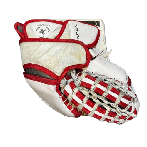 Bauer Vapor Hyperlite 2 - Ensemble complet de gardien droit Pro Stock d'occasion (blanc/rouge)